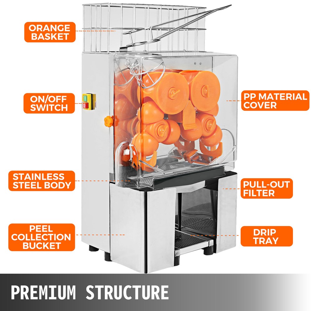 Commercial Automatic Orange Squeezer Grapefruit Juicer Extractor Juice Machine