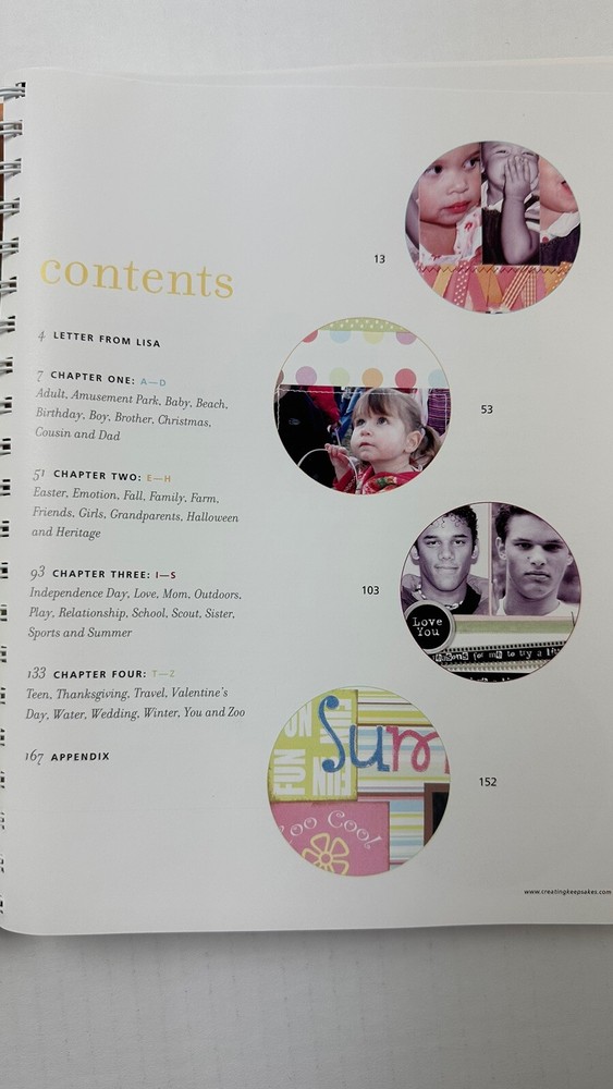 Keepsake scrapbooking book, Page Layout