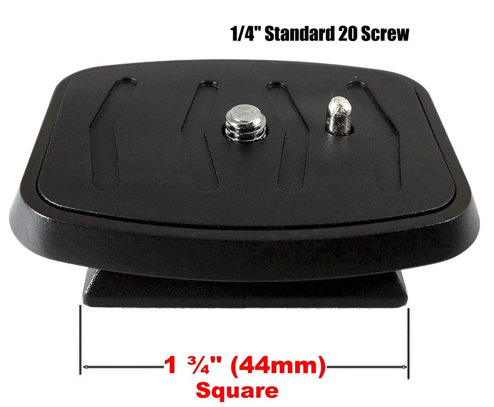 DaVoice 44mm Tripod Quick Release Plate Camera x square base, Black