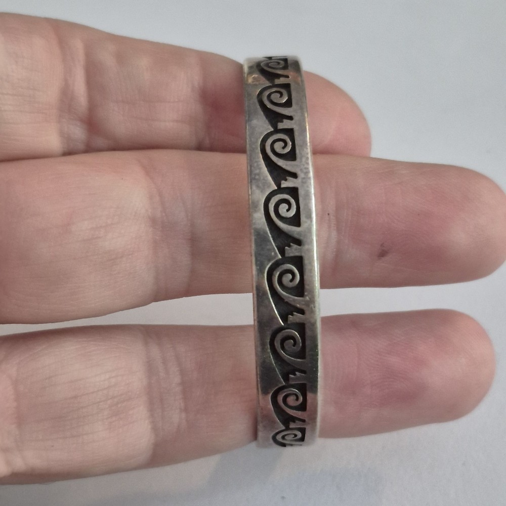 Native American Sterling Silver Braclete Size 6.5