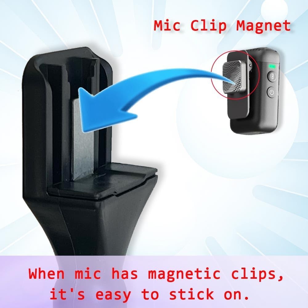 Mic Holder Adapter for Dji Mic 1/2 / Mini, Microphone Handle Handheld Comp