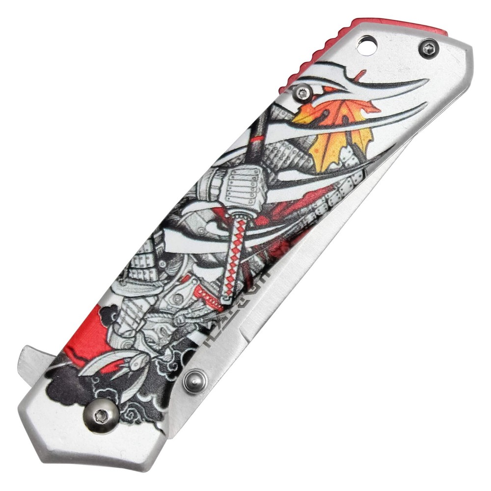 WARTECH 7.75" SPRING ASSISTED TACTICAL SAMURAI POCKET KNIFE EDC HUNTING SHARP SL