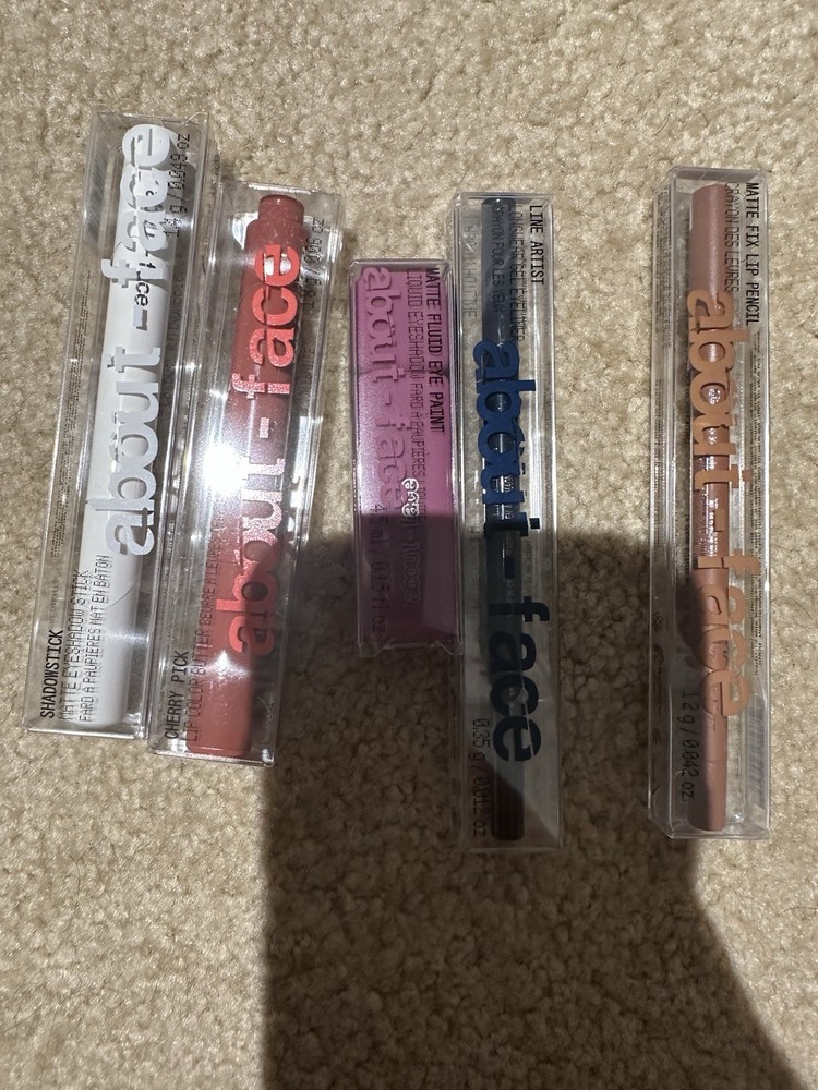 About Face 5 Piece Bundle  ( Includes Lip/eye Liner And Eyeshadow )