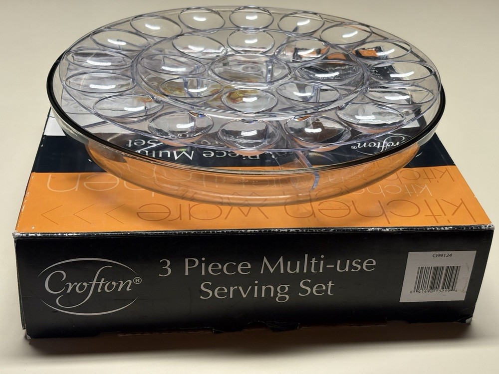 Crofton Kitchenware 3 PC. Multi-use Serving Set- VGUC-Barely Used, Versatile!!🤪