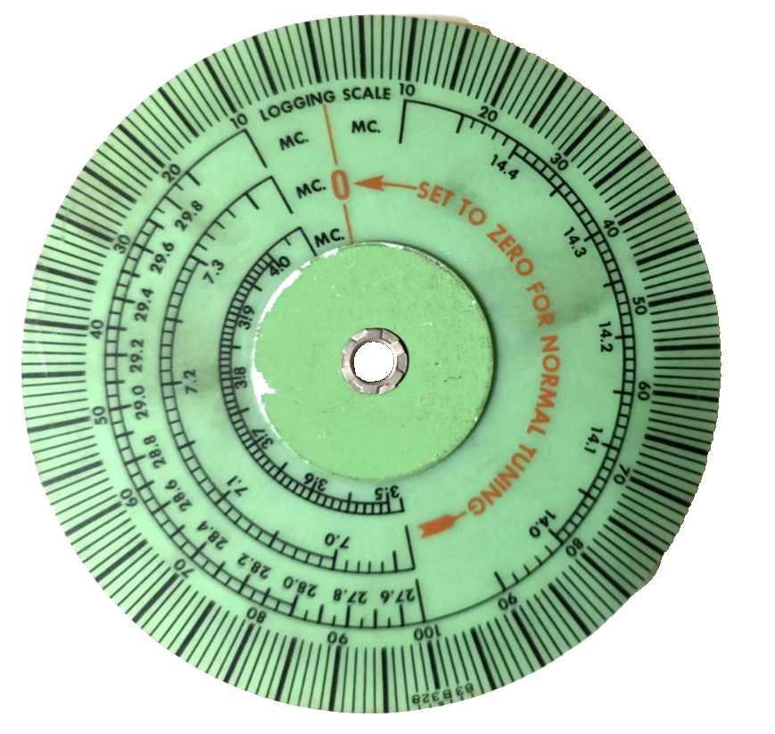 Hallicrafters Model S-38B Frequency Dial for In Good Condition