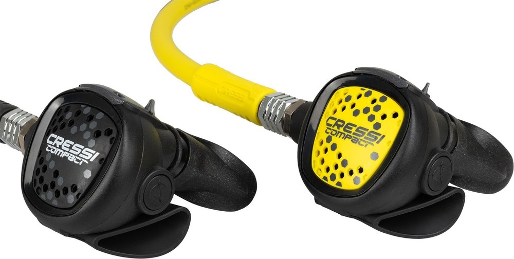 Cressi AC2 / Compact + Octopus Compact Complete Regulator Set, Black/Yellow, INT