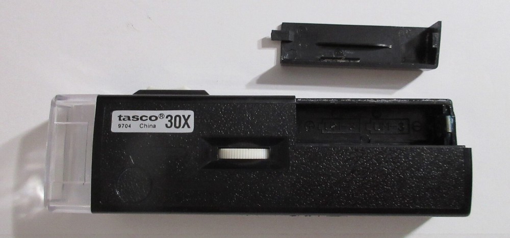 30X Illuminated Pocket Microscope Magnifying Magnifier with Focus Wheel works!