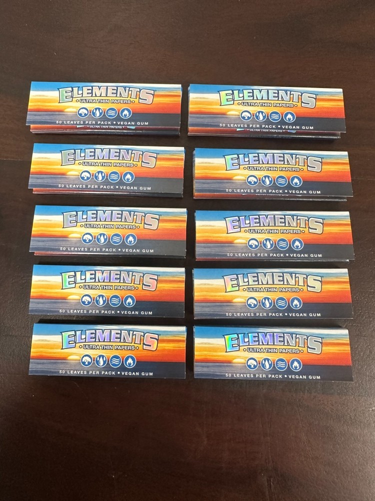 ELEMENTS 1 1/4 Ultra Thin Rice Rolling Papers – 10 Pack