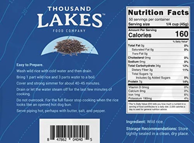 100% Natural Minnesota Wild Rice - Bulk 10lbs