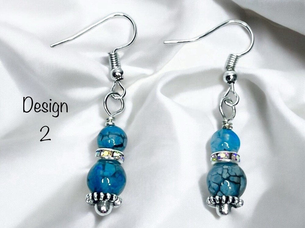 Natural bead earrings