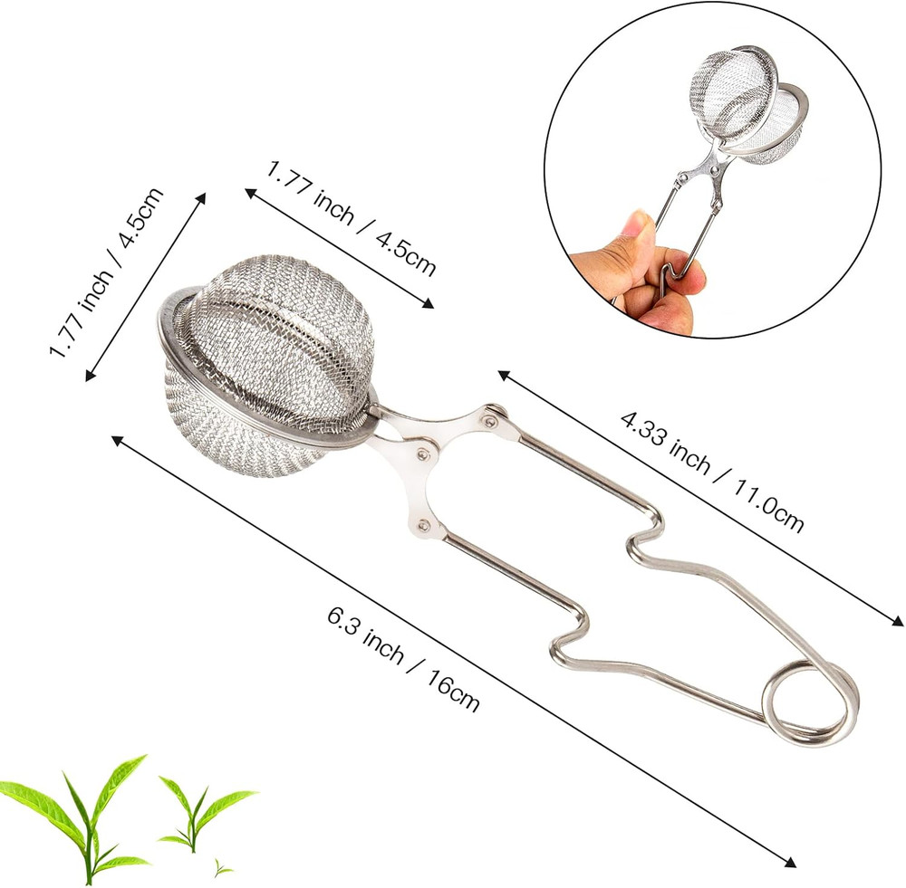 Stainless Steel Snap Ball Tea Strainer Infuser Filter, 2 Pack