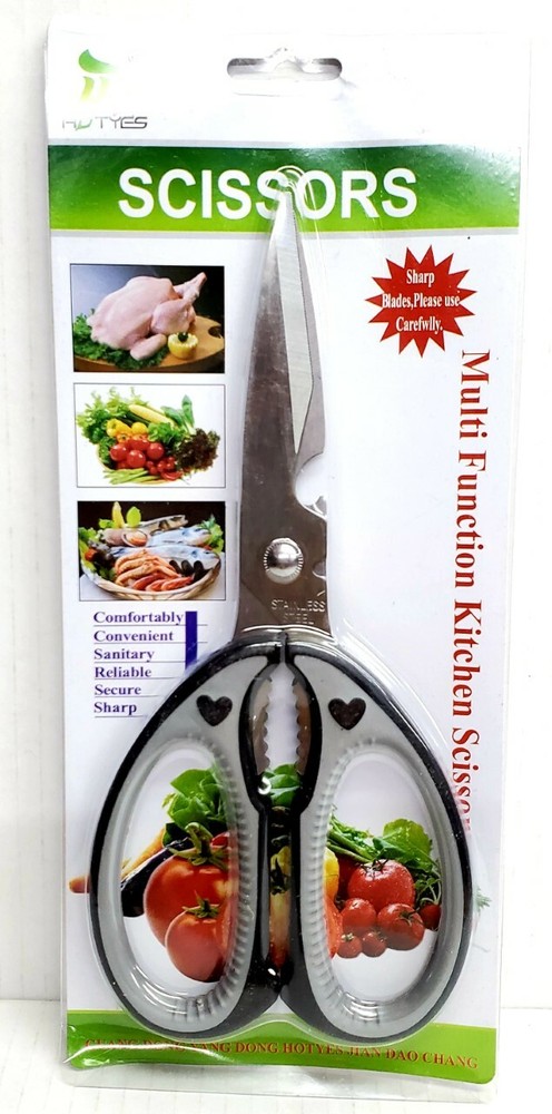 Multi Function Kitchen Scissors Sharp Blade Cooking Bottle Opener Scraper Nuts