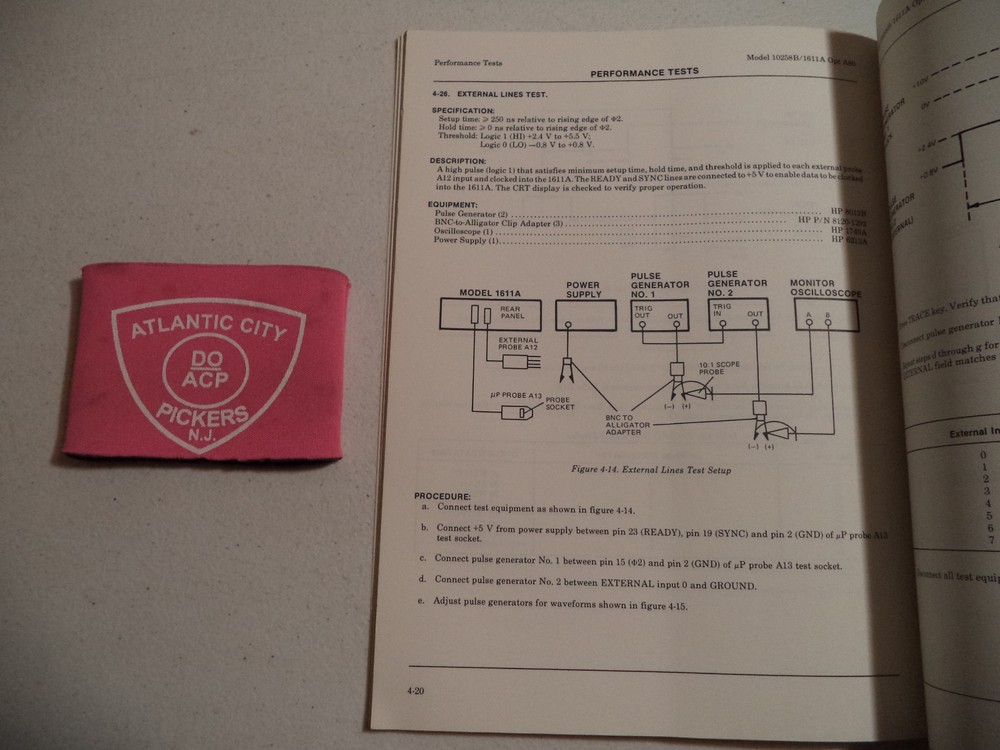 HP 1611A OPT A80 (10258B) FOR A80 MICROPROCESSOR OPERATING & SERVICE MAN SUPPLEM