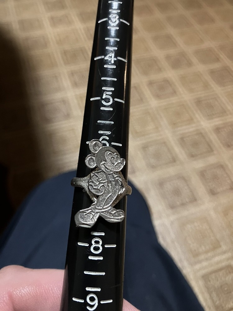 Mickey Mouse Sterling Silver Ring Size 7.75