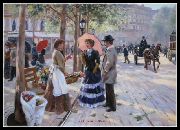 Chart Needlework DIY - Counted Cross Stitch Patterns - Along the Boulevard