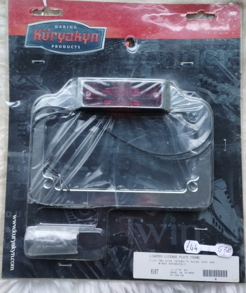 Lighted Number Plate Frame Kuryakyn 9167
