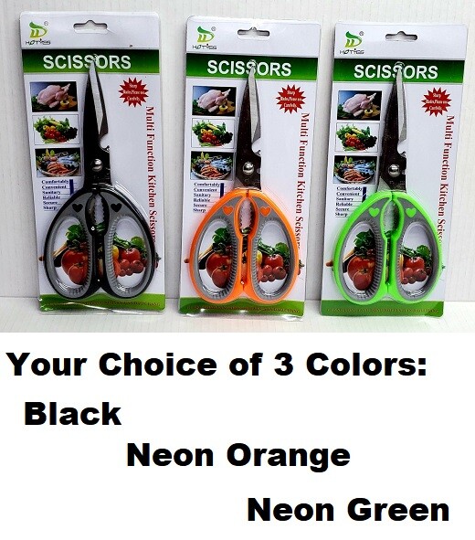 Multi Function Kitchen Scissors Sharp Blade Cooking Bottle Opener Scraper Nuts