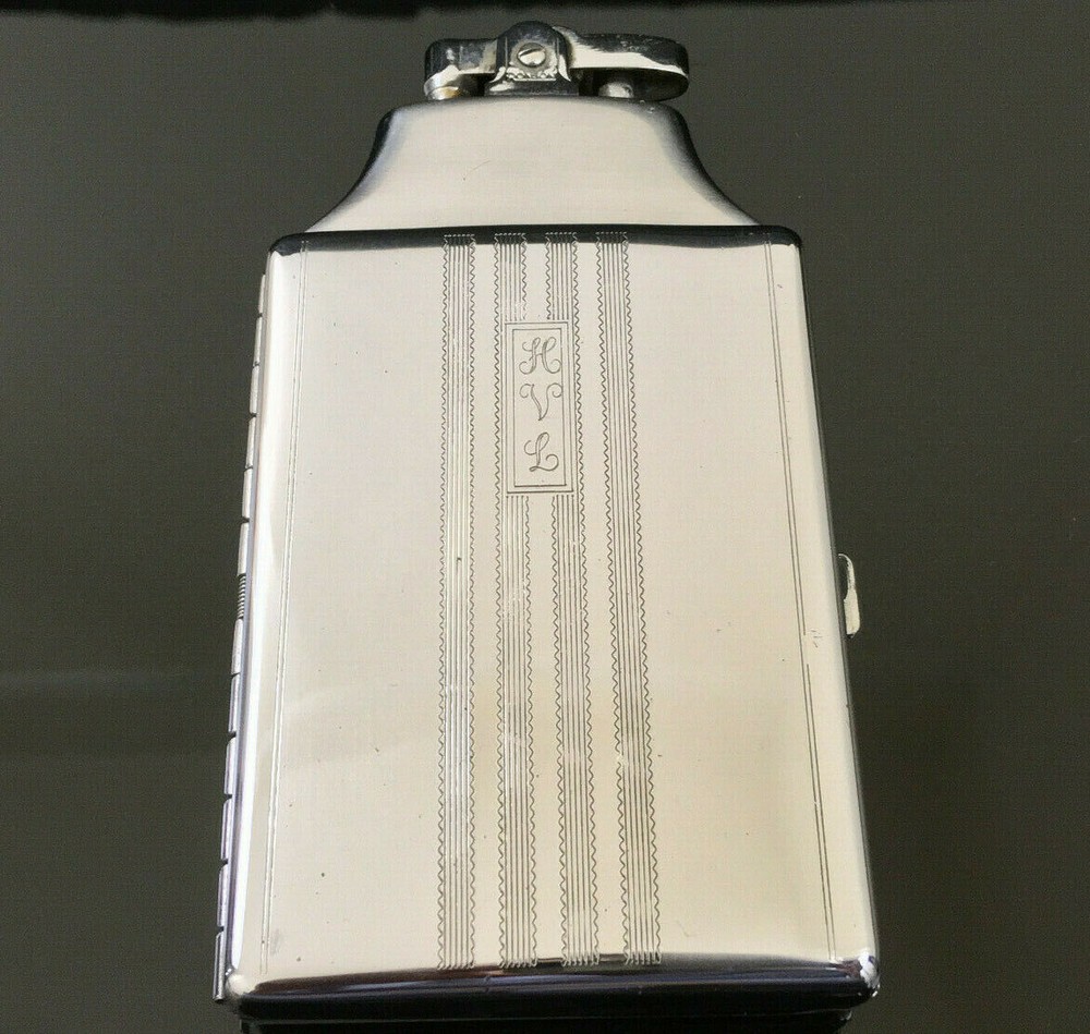 Vintage Ronson Cigarette Lighter & Case Combo