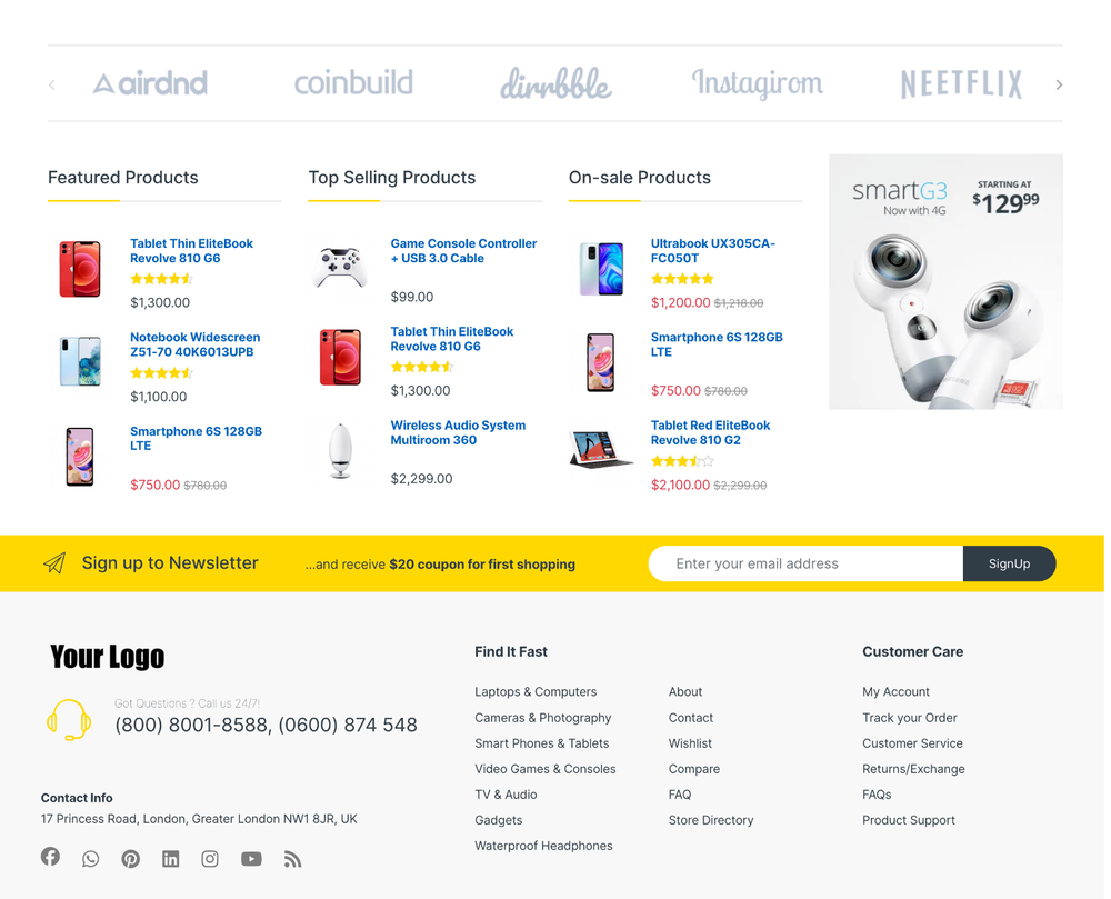 eCommerce Website Design for Electronics with Free 5GB VPS Web Hosting
