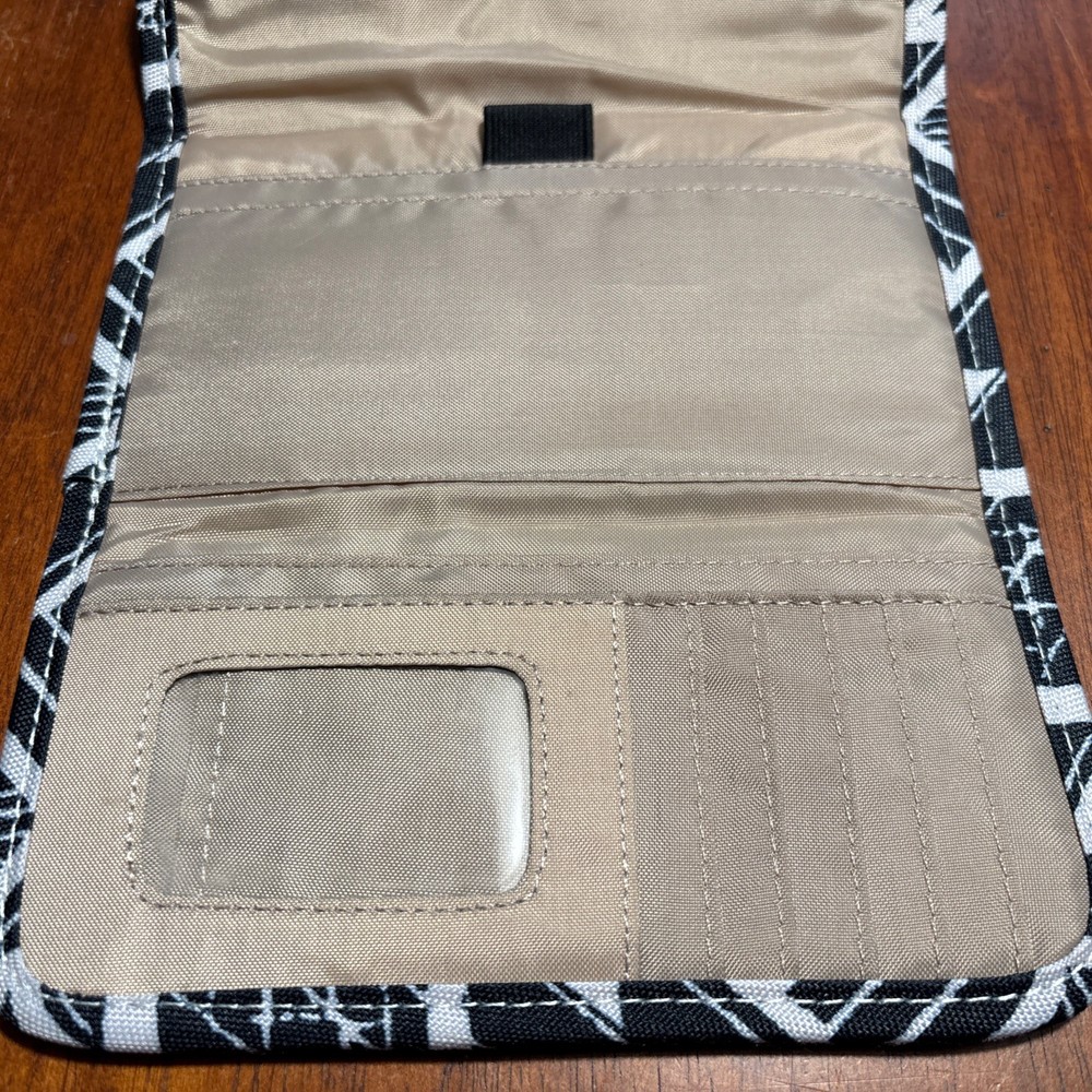 KAVU Big Spender Tri Fold Wallet-Pyramid Stacks Pattern-Geometric-Canvas