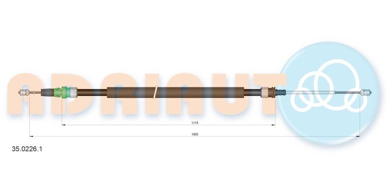 Cable Pull, parking brake ADRIAUTO 35.0226.1
