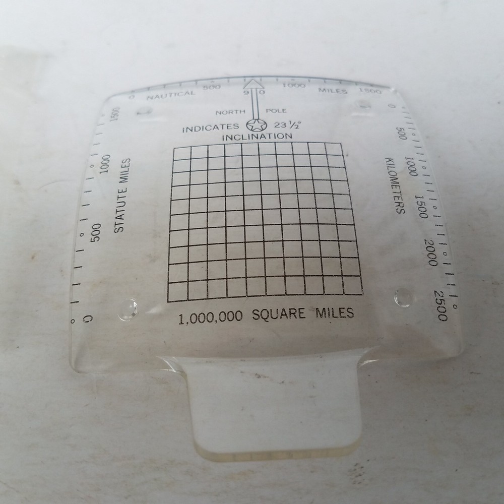 Map Grid Reference Curved Inclination Guide Tool 1000000 Square Miles
