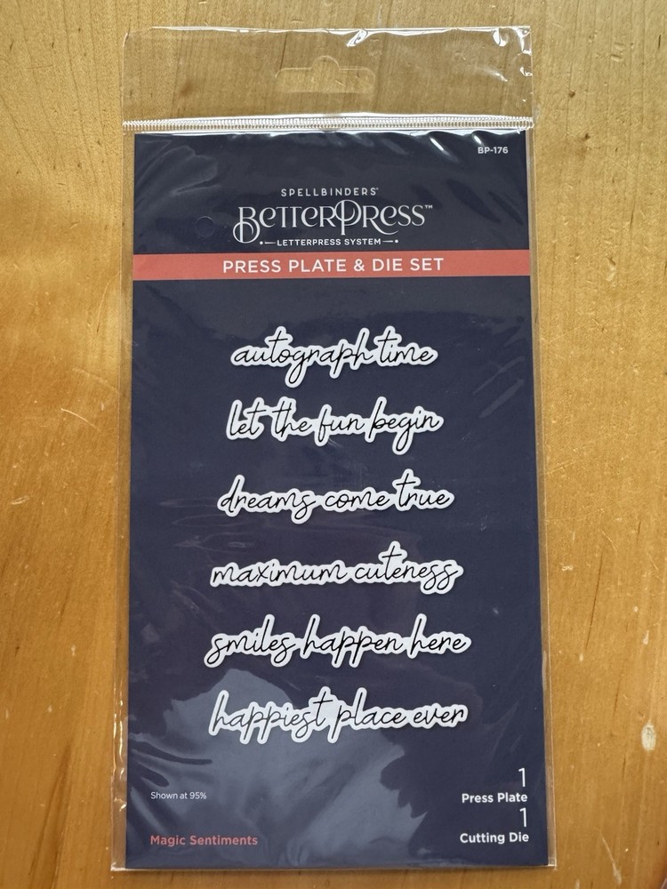 Spellbinders BetterPress Press Plate - Magic Sentiments, BP-176