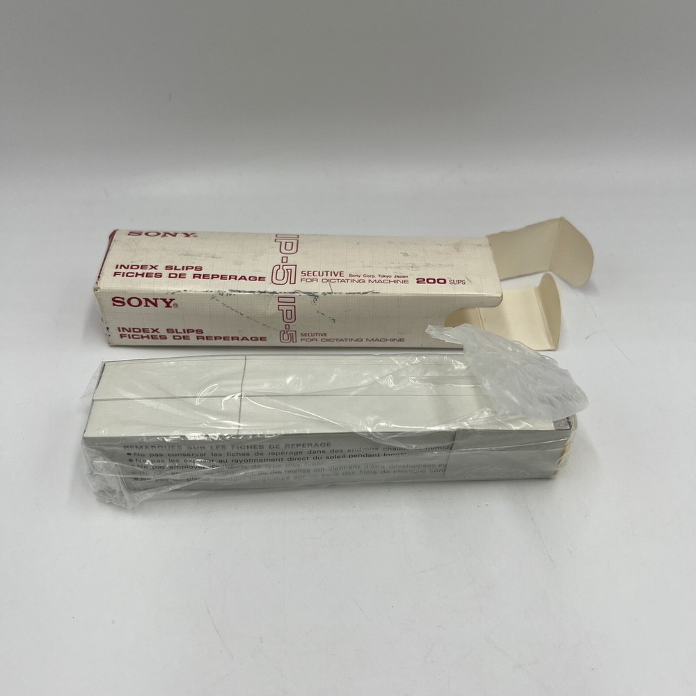 SONY IP-5 Secutive Dictating Machine Paper Index Slips