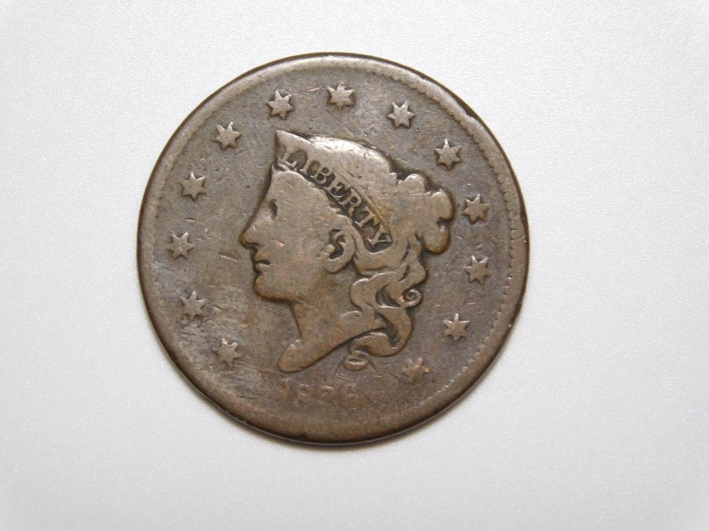 US COINS 1836 CORONET HEAD LARGE CENT
