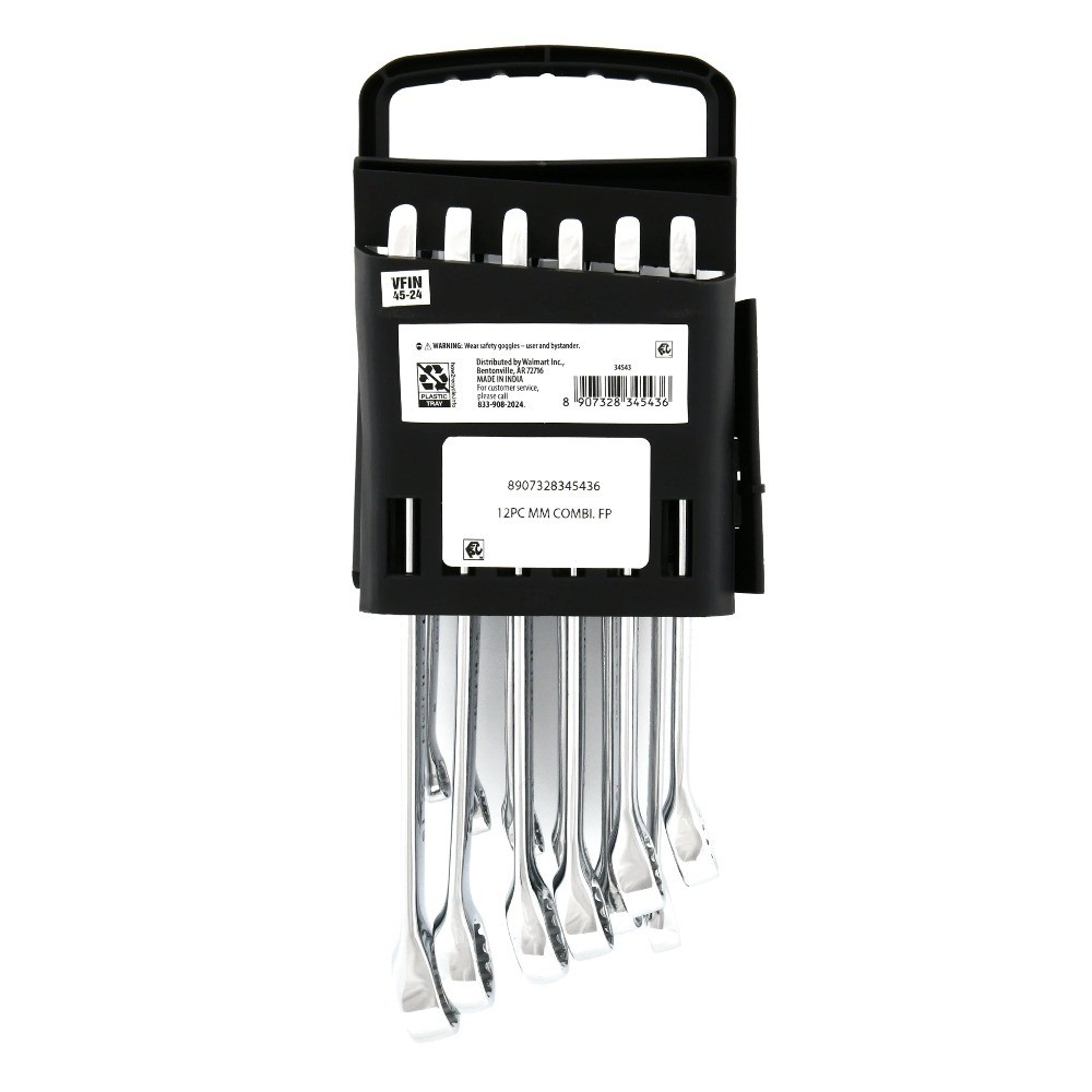 12-Piece Metric Combination Wrench Tool Set, Hand Tools