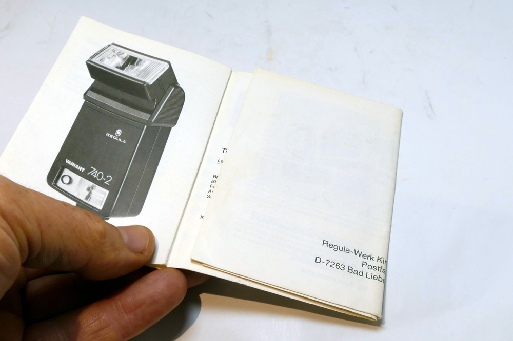 Regula Variant740-2 mc Flash Owner's manual Instruction Guide E English