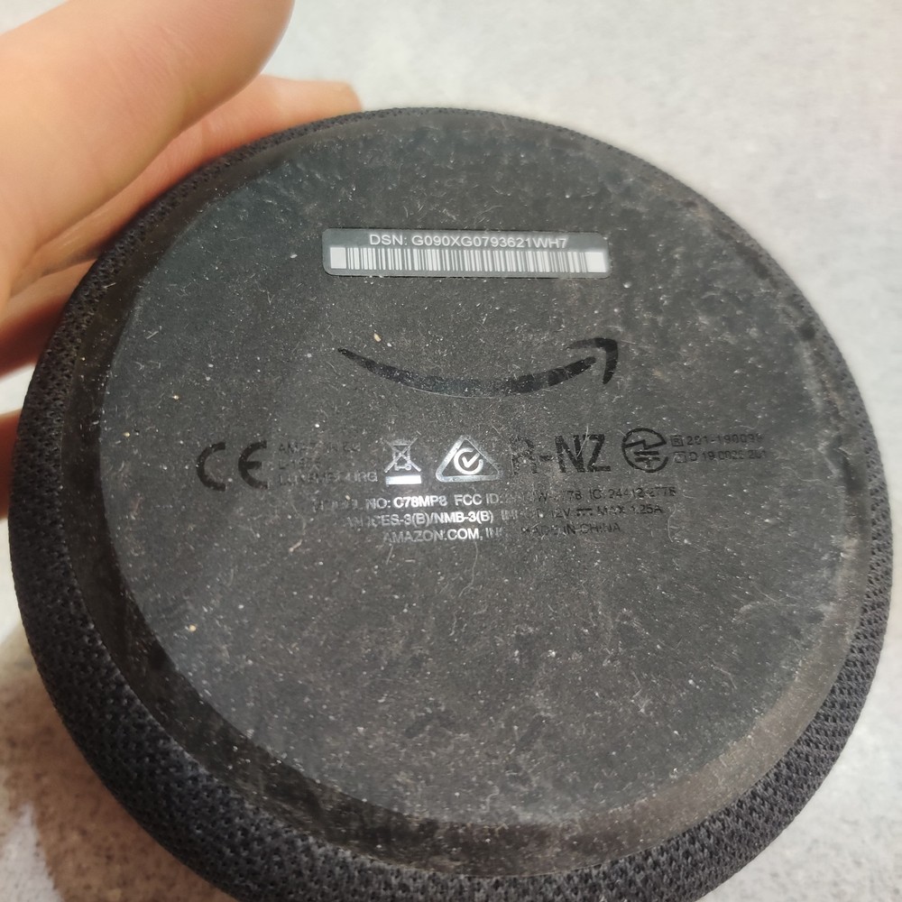 Amazon Echo Dot Smart Speaker Black C78MP8 - NO POWER CORD