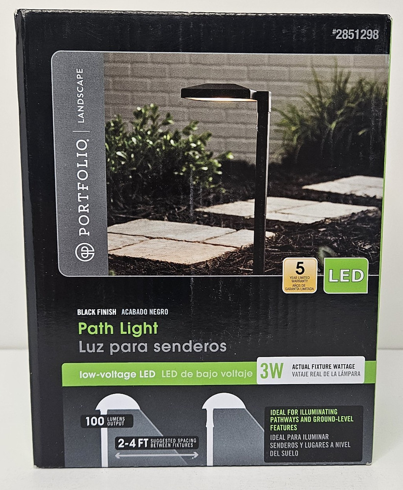 Portfolio Landscape Path Light LED Black Finish.
