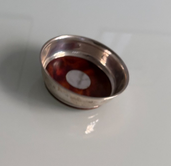 Sterling Silver Hallmarked Wine Bottle or Decanter Coaster