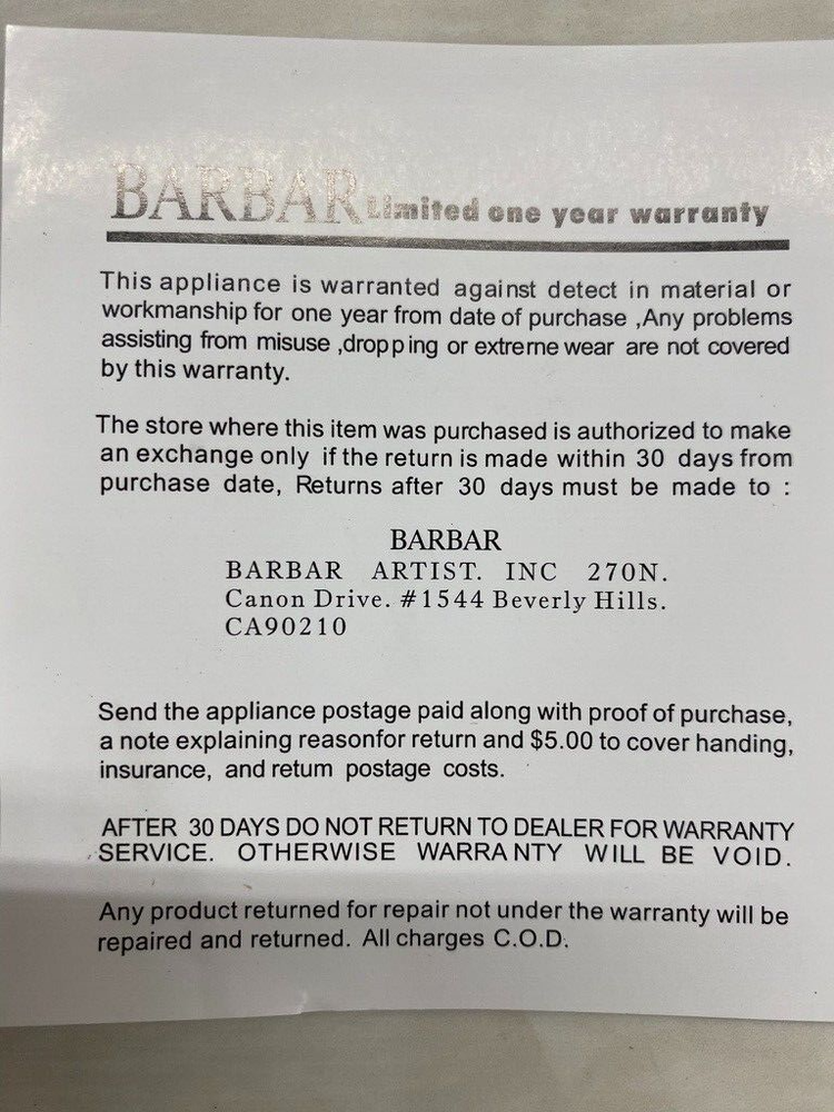 BARBAR NANO TECHNOLOGY DIGITAL IONIC FLAT IRON BAR-2500