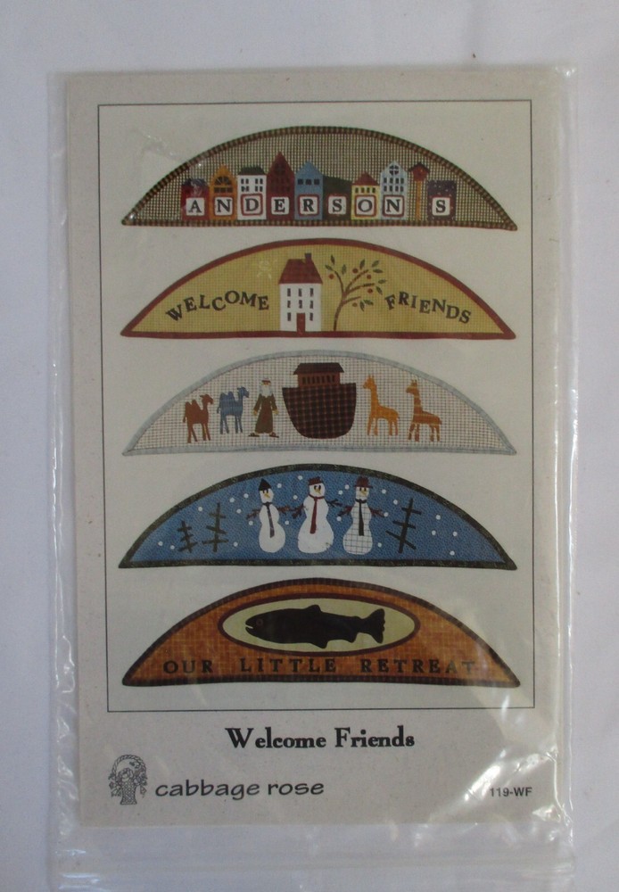 Cabbage Rose Welcome Friends 119-WF Pattern