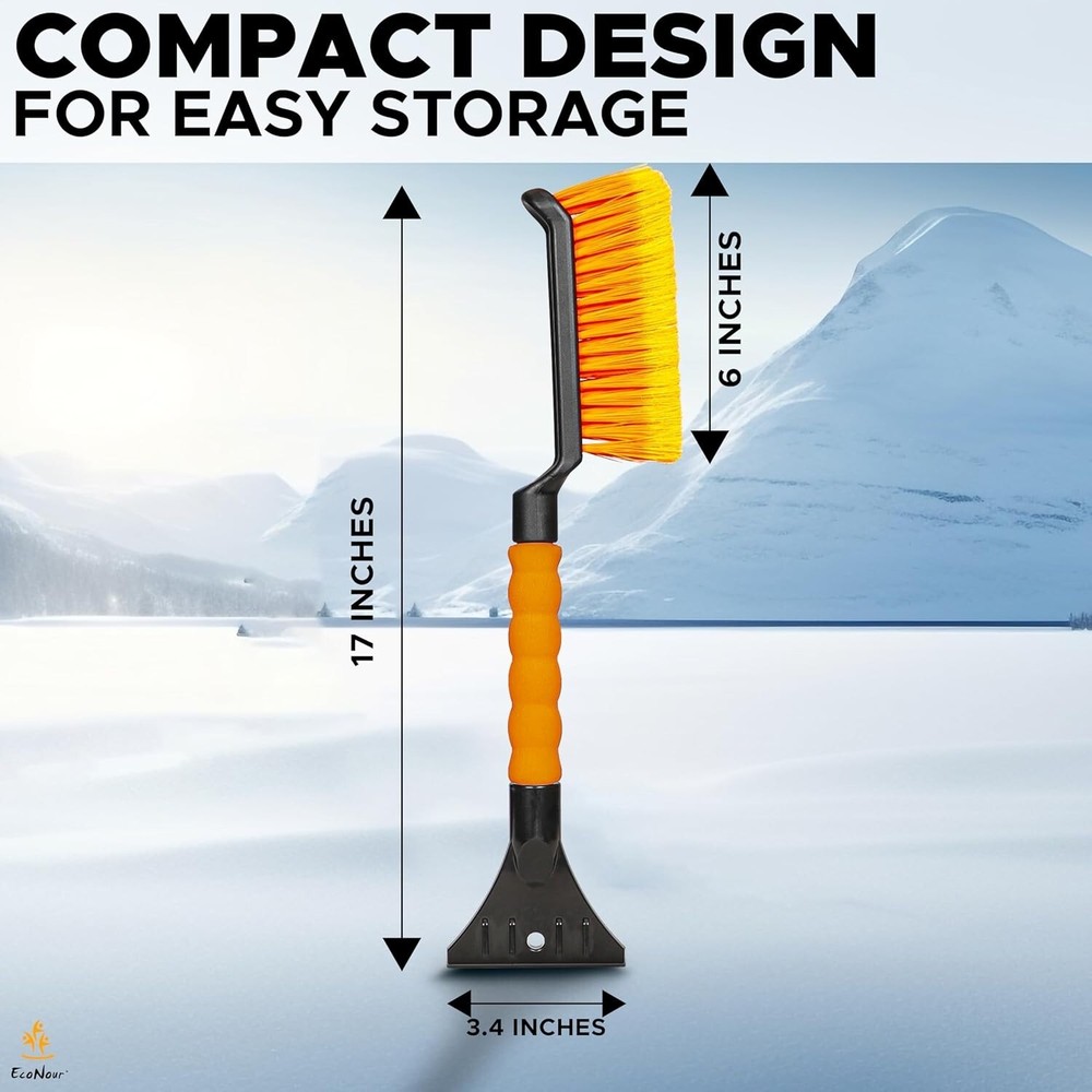 17" Snow Brush & Ice Scraper for Car Windshield