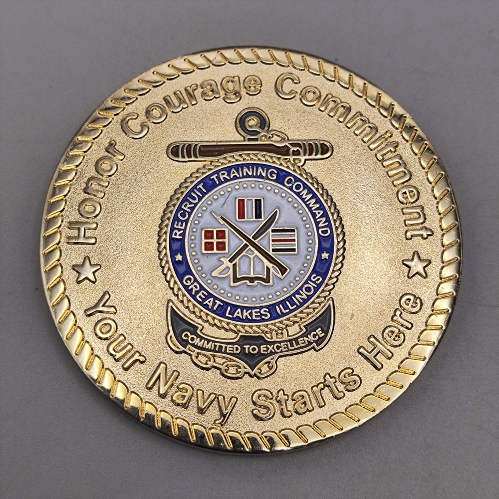 Great Lakes Illinois Recruit Training Command Challenge Coin