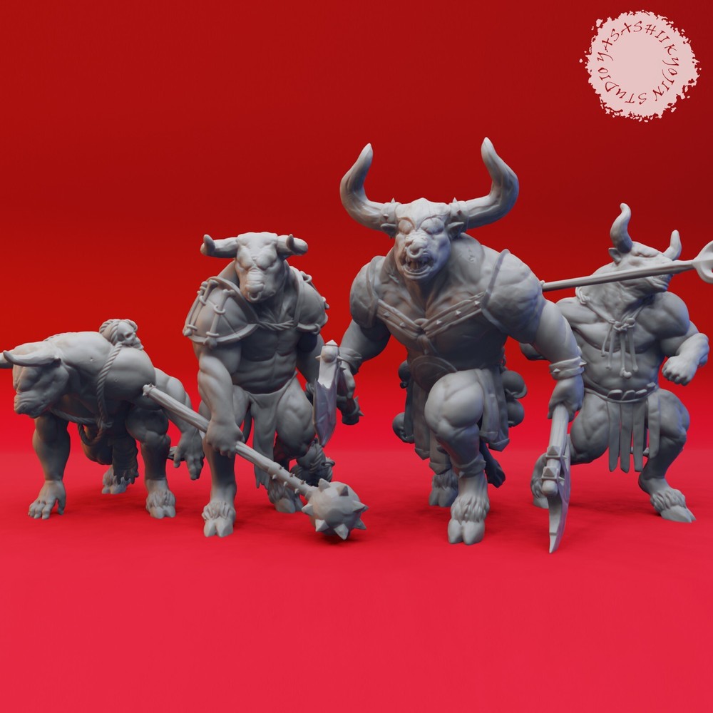 Minotaur - 32/54mm Miniature for Tabletop RPGs (DnD, D&D, Pathfinder)