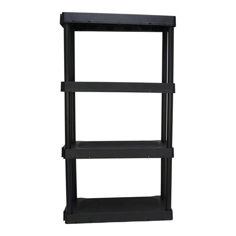 4-Tier Shelving Unit Plastic Storage Easy Assembly Utility Rack 280 lbs Capacity