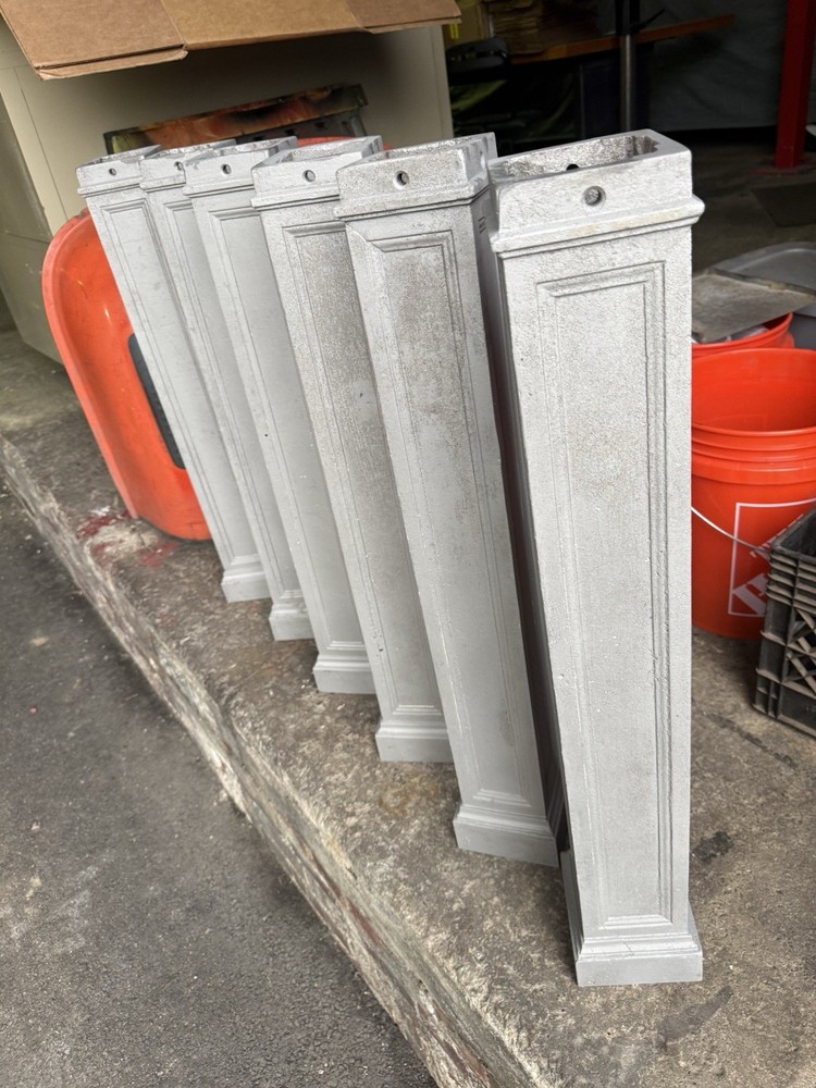 Antique Railing Cast Iron Newel Posts, Architectural Salvage