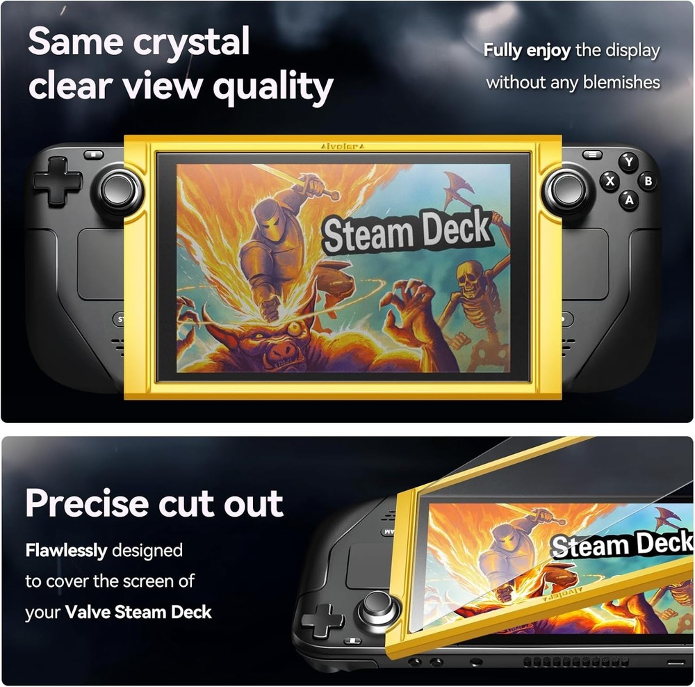 2-Pack Anti-Scratch Etched Matte Screen Protector for Steam Deck OLED