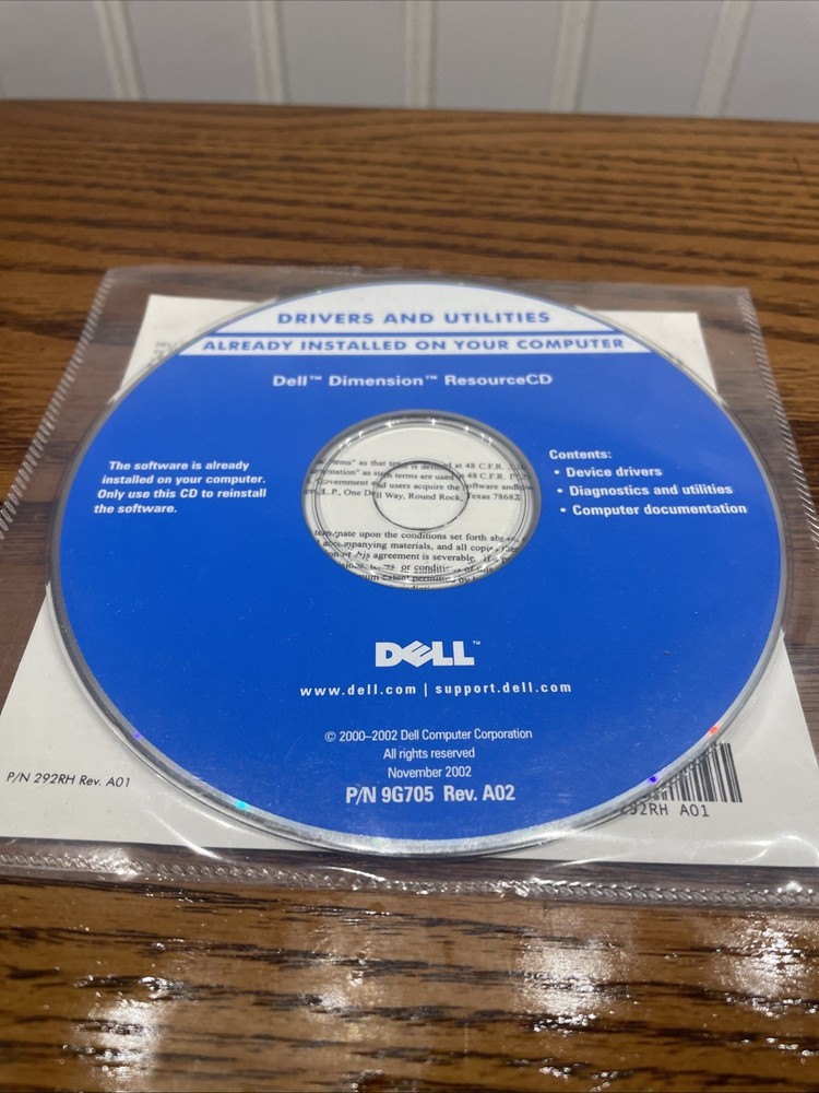 Vintage Dell Dimension And Tools System Software & Drivers CD’s Backup 2000-2002