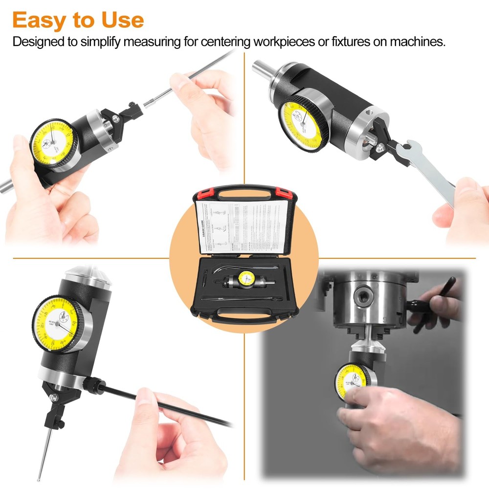 Coaxial Centering Indicator Co-Ax Precision Milling Machine Test Dial .0005 CNC