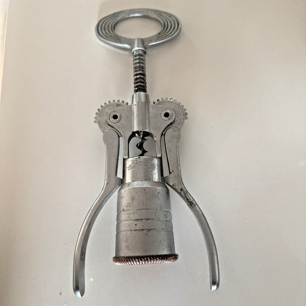 Vintage Italian Large Solid Metal Campagnolo Corkscrew