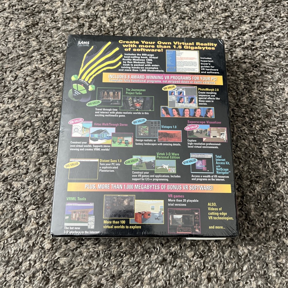 New Virtual Reality Madness 1996 VR Program PC SEALED