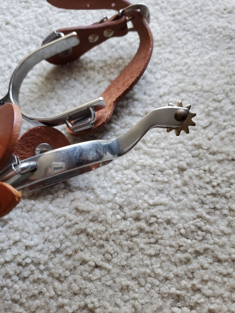 Weaver Spurs and Brown Leather Straps