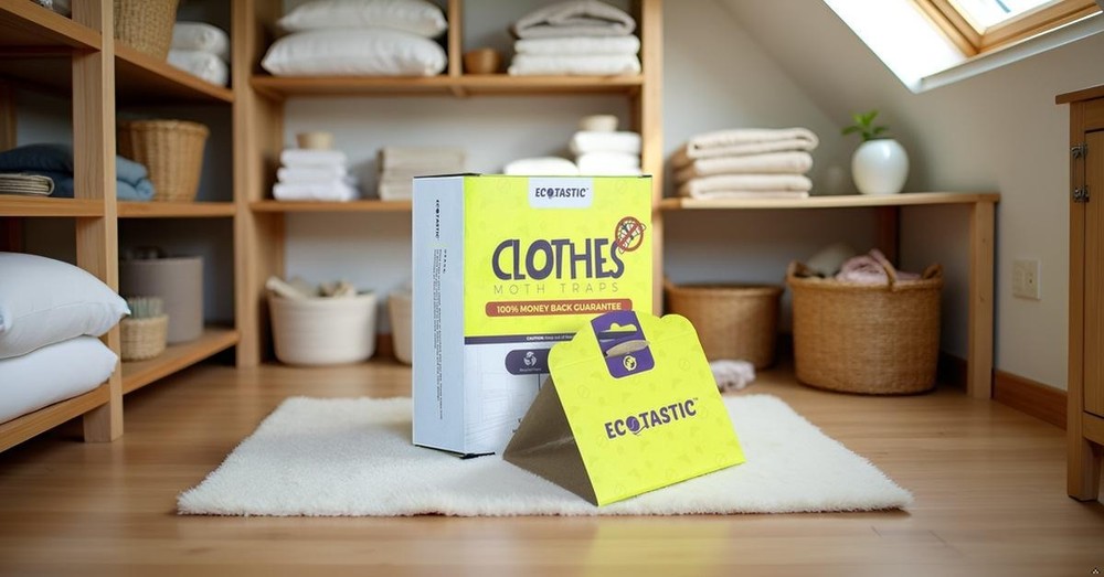 ECOTASTIC Clothing Moth Traps - 11 Count - Foldable Moth - Eco-Friendly Hassl...