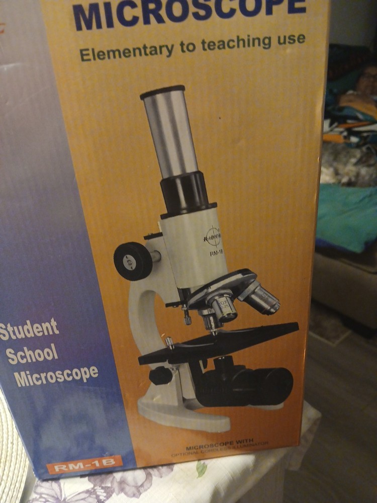 Microscope Student School Radical New In Opened Box RM-1B ELEMENTARY TO Teaching