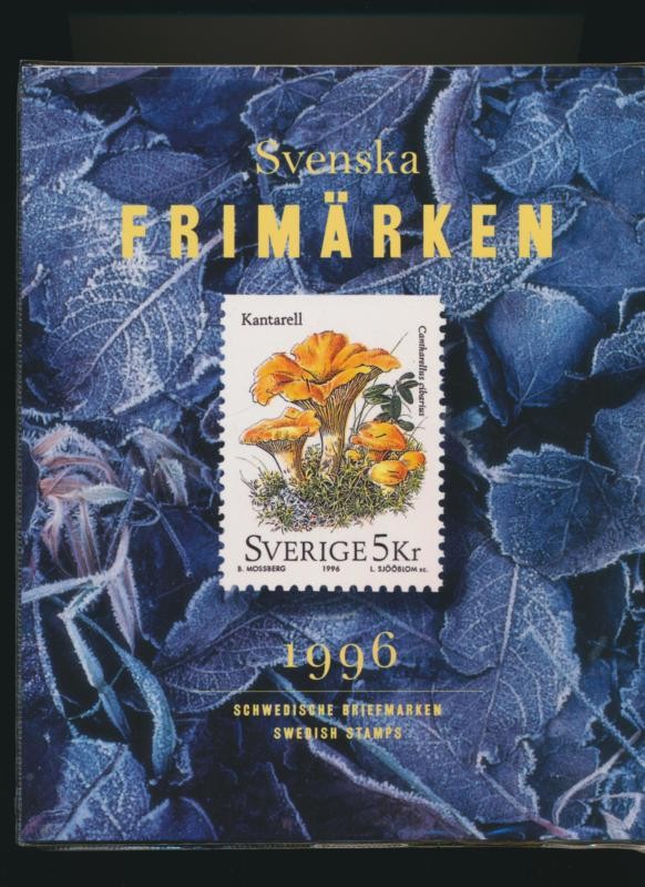 SWEDEN 1996 OFFICIAL STAMP YEAR PACK